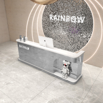 Modern minimalist light extravaganza Stainless Steel Cashiers Beauty House Terrace Clothing Shop Small Counter Company Reception Desk