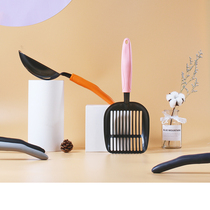 Meowleyan cat litter shovel metal extra large cat poop shovel rubber handle fine hole small hole poop shovel artifact