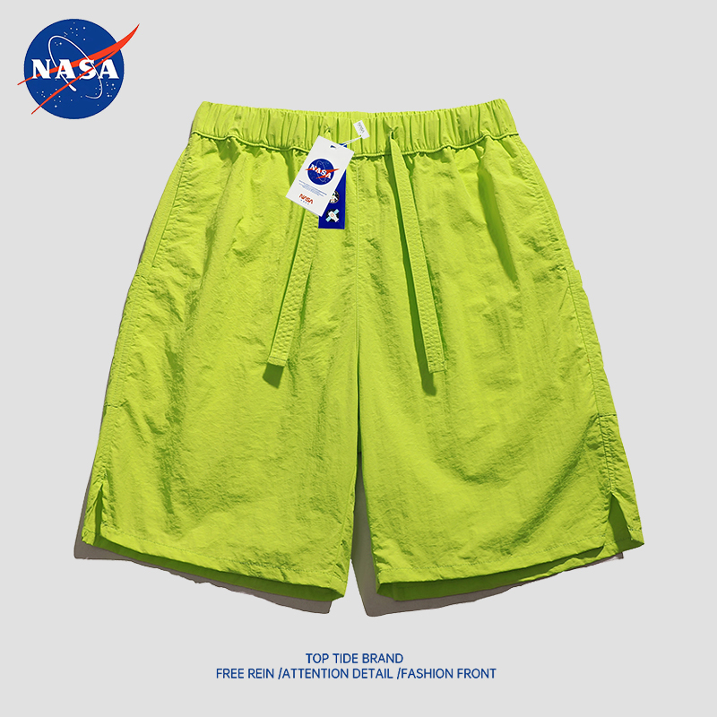 Nasa Sports Shorts Men's Summer Quick-Dry Basketball Shorts Loose Thin Ice Silk Pants Trendy Beach Five-Point Shorts Nasa Sports Shorts Men's Summer Quick-Dry Basketball Shorts Loose Thin Ice Silk Pants Trendy Beach Five-Point Shorts