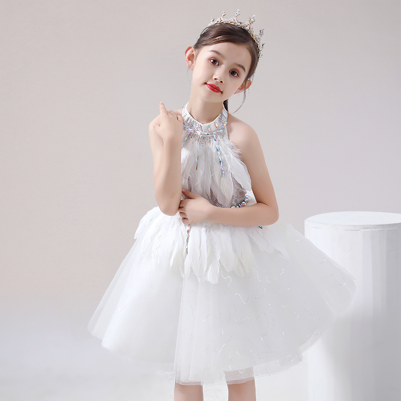 Children's dress Princess girl model high-end walking dress little girl piano show dress little flower child wedding dress
