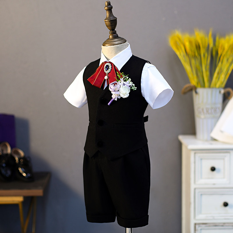 Children Suits Suit Boy Gown Waistcoat 2022 Summer Zhengdress Small Chair Costume Piano out of the high end