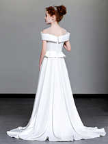 Children Gown Walking Show Drag Tail 2022 New Temperament Girl Evening Gown Boomer Piano 61 Plays Out of the High End