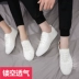 Giày cao gót màu trắng tinh khiết PU giày da Giày phiên bản Hàn Quốc của giới trẻ Anh giày đế nhọn Giày yêu giày nam
