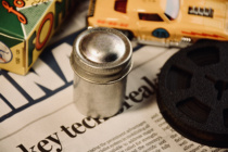 Small aluminum film can frosted 135 storage can 1960s collection cassette 135 film can 135 film can