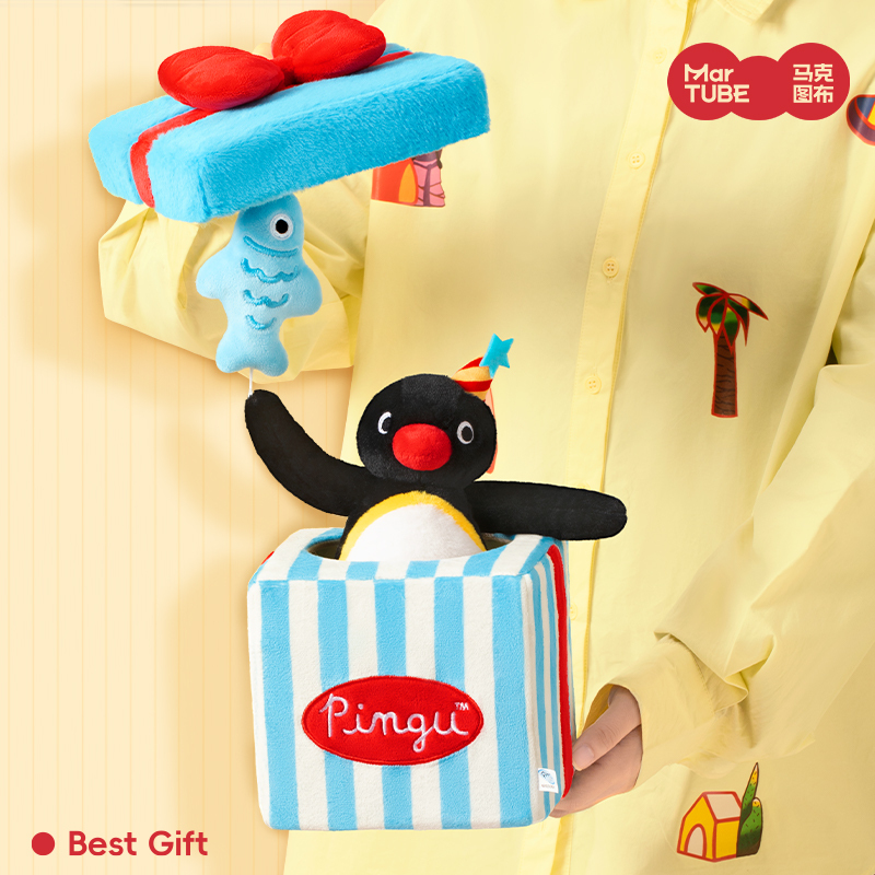Maktub Penguin Pingu Plush Toy Surprise Birthday Gift for Girls, Cute and Practical Bag Charm to Give to Best Friends
