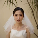 Корейский короткий аксессуар для волос из жемчуга для невесты, в корейском стиле