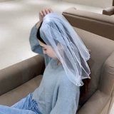 Корейский белый аксессуар для волос с бантиком для невесты, популярно в интернете