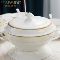 HARSIDE Jingdezhen ceramic dishes Household simple personality dishes Soup bowls Microwave oven dishes diy loose parts