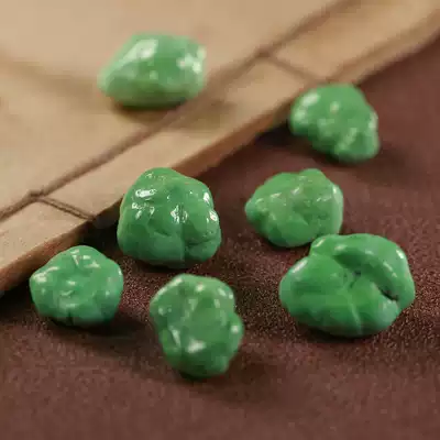 Raw mineral natural turquoise turquoise rapeseed yellow accompanying round beads accessories carved high porcelain pea disciple beads