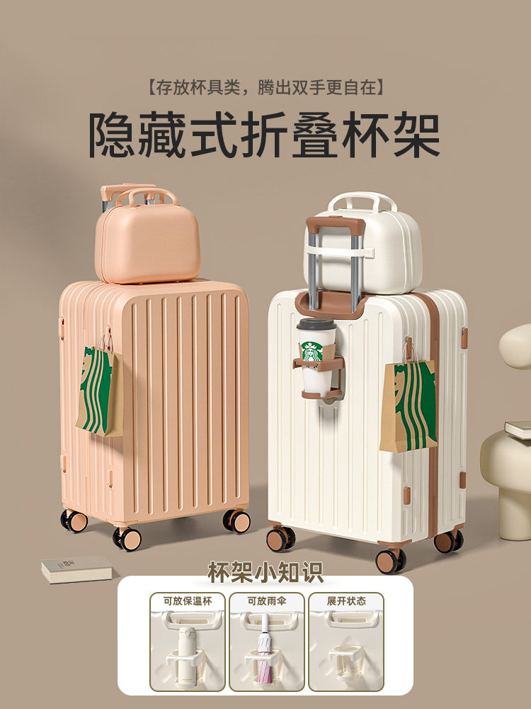 Luggage Suitcase Trolley Case for Women 2025 New Model 20inch Carry-On Travel Trolley Password Box Sturdy and Durable Thickened