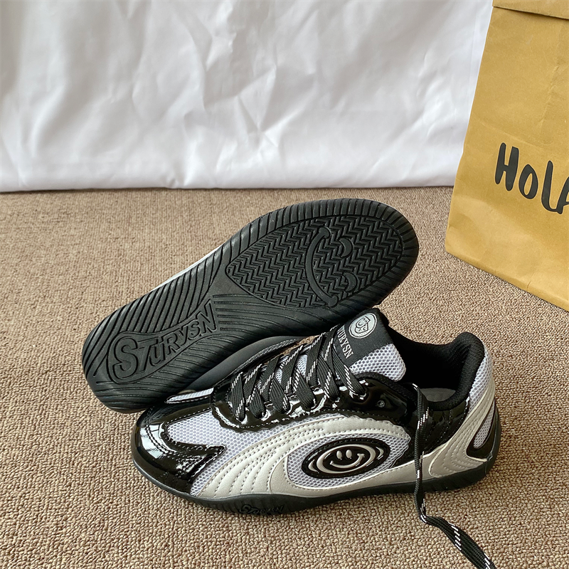 Racing Shoes/Retro Black and Silver German Training Shoes, Unisex, 2026 Spring New Model, Thin-Soled Mesh Breathable Sneakers