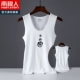 Nam Cực vest nam thương hiệu thủy triều nam in áo thun không tay mùa hè thể thao chạy thể thao cotton rộng vai áo vest - Áo vest cotton