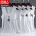 Nam Cực vest nam thương hiệu thủy triều nam in áo thun không tay mùa hè thể thao chạy thể thao cotton rộng vai áo vest - Áo vest cotton áo lông vũ Áo vest cotton