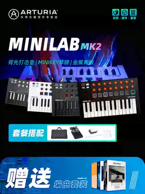 Arturia MiniLab MKII 25-key Portable Arranger MIDI Keyboard Music Keyboard for Beginners