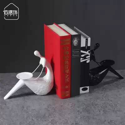 Abstract character bookcase decoration Modern minimalist living room TV cabinet Wine cabinet bookcase model room Nordic home accessories