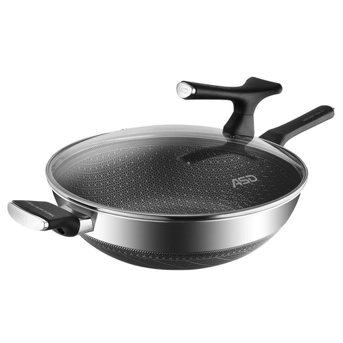 Айшида из нержавеющей стали Wok Wok Honeycomb Antibacterial Home Home -Non -Stick Wok -stir -stir -Fried Probing Pot Electromagnetic Plick Persing Special Pot