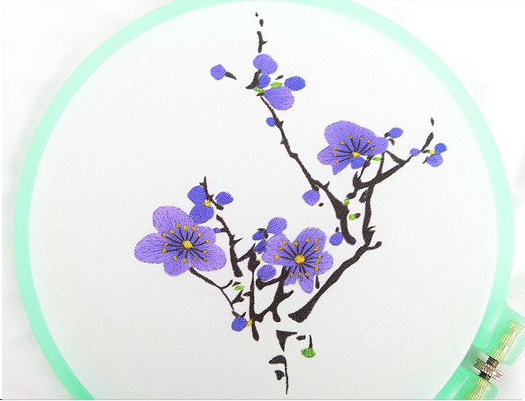 Su thêu DIY người mới bắt đầu kit công cụ khăn tay truyền thống vật liệu nhập cảnh hướng dẫn sử dụng thêu thêu thêu cổ tự làm - Bộ dụng cụ thêu tranh thêu hoa khai phú quý
