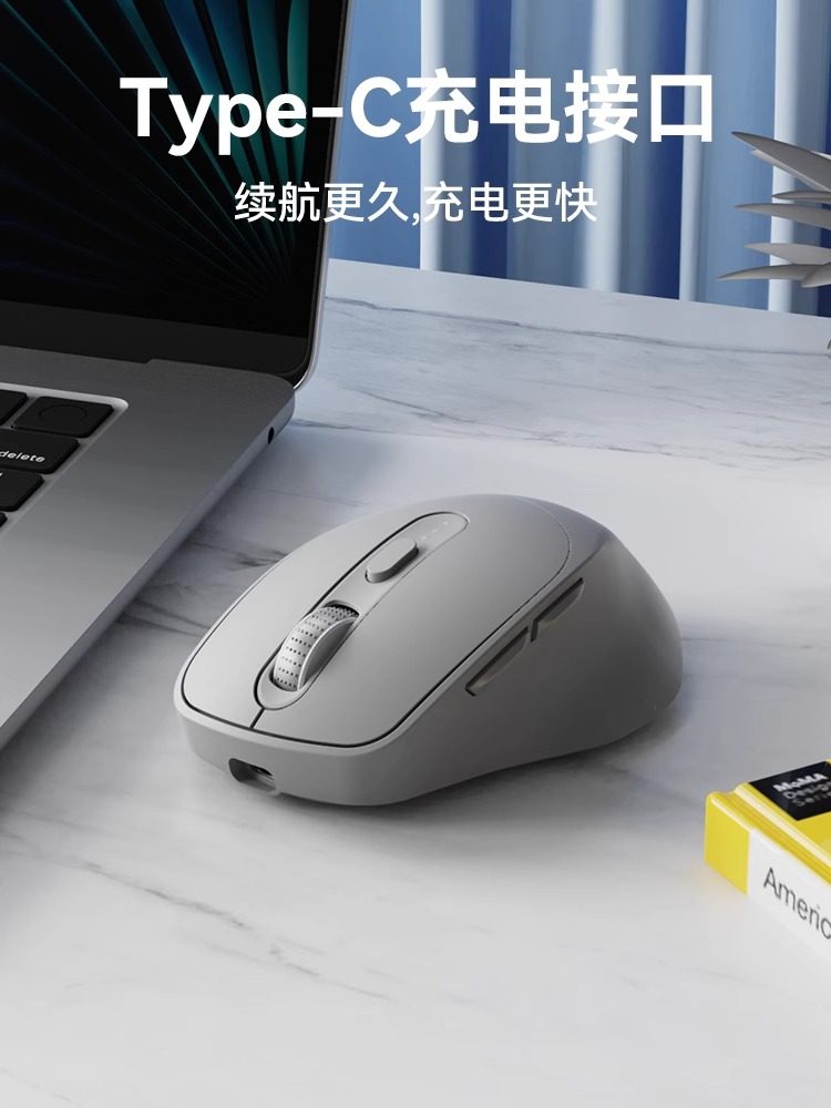 High-Quality Wireless Bluetooth Mouse for Laptops, Tablets, and Office Use for Women, Silent, Dual-Mode, Unlimited
