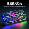 Mechanical Feel Keyboard, Mouse, and Headset Three-Piece Set for Gaming, High-Quality Appearance, Suitable for Laptops and Desktops, External Office Use, Silent, Wired Keyboard and Mouse Set, Glowing, Female Peripherals