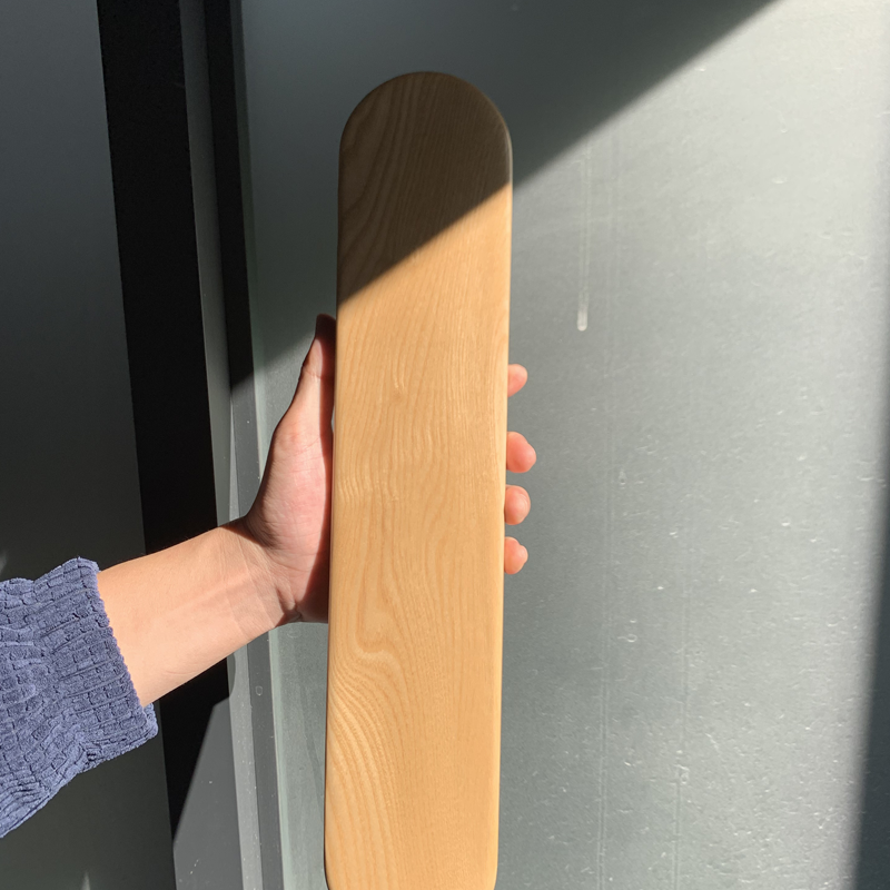 Glass door solid wood handle custom clothing shop door handle KFC door wood handle wooden LOGO lettering