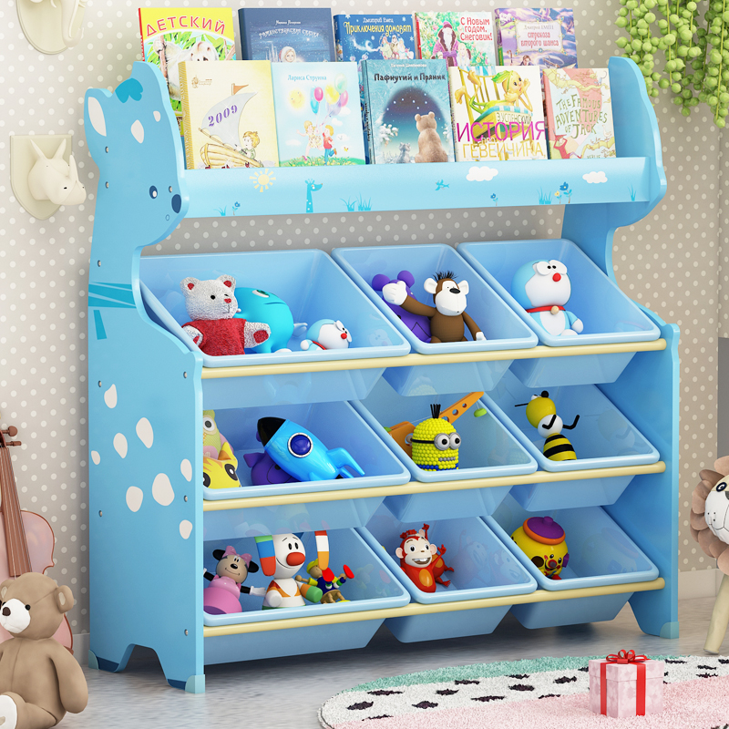 Children's toy storage rack Multi-layer shelf children's bookshelf Baby tidying rack Toy rack storage locker