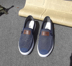 Mùa hè Bắc Kinh giày của nam giới Hàn Quốc phiên bản của thủy triều denim giày mắt cá chân giày lười của nam giới hoang dã giản dị giày vải thoáng khí giày sneaker nam chính hãng Plimsolls