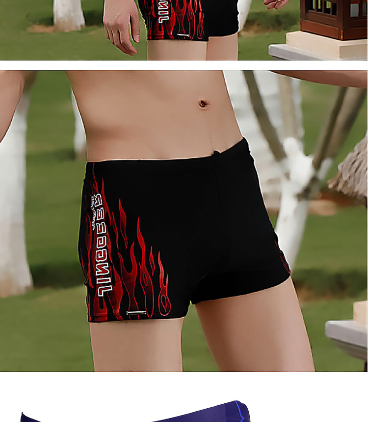 Quần bơi ống loe nam Jingeer quần bơi mùa xuân quần dài mùa xuân thời trang eo thấp và quần short XL nhanh khô - Nam bơi đầm quần bơi tam giác nam