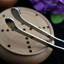 Stainless steel tea clip Creative round head tea clip Metal tweezers Kung Fu tea accessories Wash tea cup clip Single