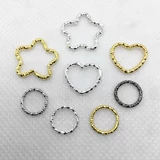 Тисненое 𫔭 Небольшое кольцо DIY DIY ручной ювелирные аксессуары с бисером соединенным кольцом из тисненого венка Золото и серебряное закрытое кольцо