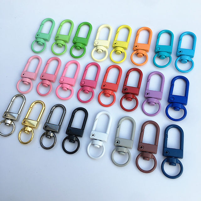 U-shaped 8-character keychain bag buckle mobile diy chain buckle door buckle color dog buckle candy color alloy ກຸ້ງ buckle