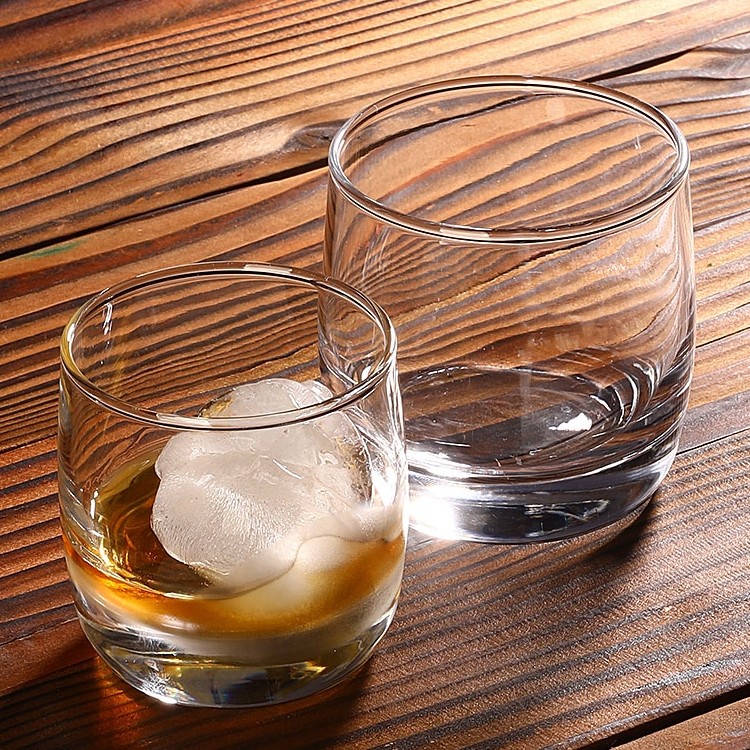 Home Glass Cups Transparent Water Cups Drinks Juice Milk Cups Whisky Foreign Wine Cups Living-room Cups Round Cups