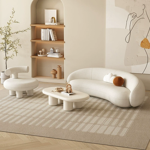 Ткань, современный креативный изогнутый диван, простой и элегантный дизайн, для салонов красоты, популярно в интернете