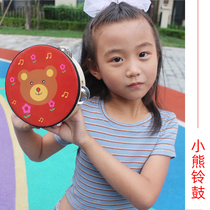 Orff musical instrument tambourine cartoon childrens toy drum percussion instrument kindergarten teaching aids early education hand drum durable