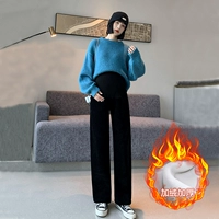 Черный [осень и зима плюс бархатный стиль] снежный