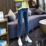 Штаны, осенние весенние летние модные тонкие джинсы, свободный крой