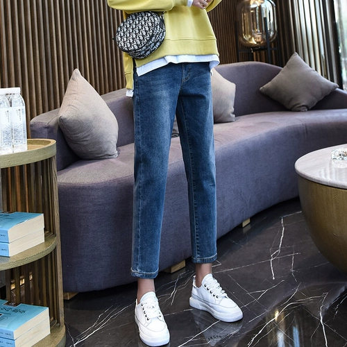 Штаны, осенние весенние летние модные тонкие джинсы, свободный крой