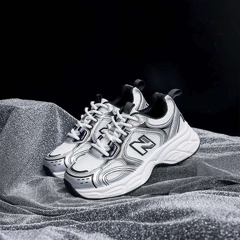 Official Genuine Spring and Summer Mesh Breathable Couple's Thick-Soled Casual Sports Shoes for Men and Women, Height-Increasing Dad Shoes