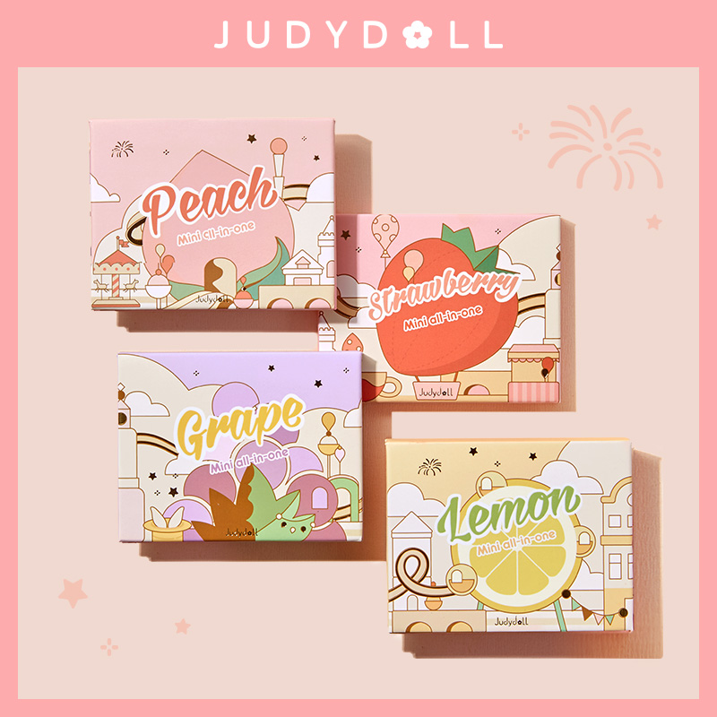 Judydoll orange flower fruit plate Paradise fragrance eye shadow plate High-gloss blush portable collocation Student novice official