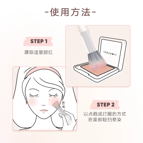 Джудидолл оранжевая точечная кисть для рисования, шерстяная кисть для румян, кисть для макияжа, женский мягкий портативный инструмент для макияжа из волос животных