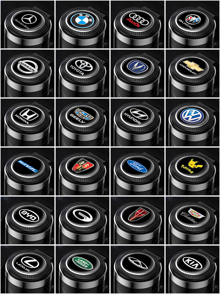 Car cigarette ashtray Creative personality with lid Multi-function car night light Hanging car supplies Daquan male