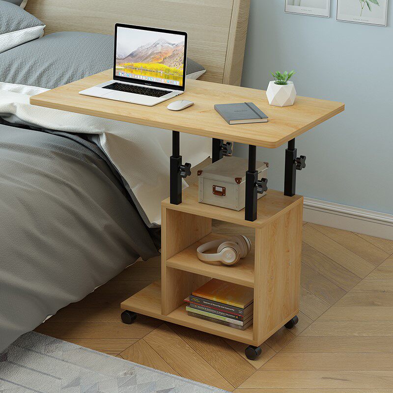 Mobile folding desk retractable multifunctional bedside small desk bedroom bedside hanging table girls room desk