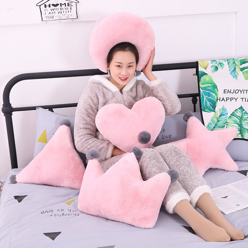 Nordic ins sofa pillow cushion bed head back crown pillow bay window ornament girl heart bedroom large back