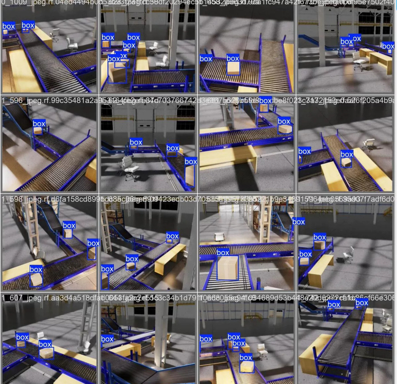 Conveyor Belt Express Box Inspection Data Set】10000 Pieces, Nc: 1 Names: ['Box']