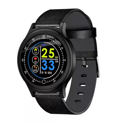Q28 pure round display smart watch bracelet Zinc alloy steel belt IP68 swimming heart rate blood pressure ultra-long standby