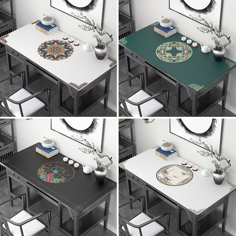 New Chinese Leather Desk Cushion Book Room Desk Desk Desk Cloth Desk desk Desk Mat waterproof and anti-grease and burn-proof