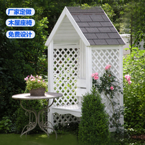 Garden anti-corrosive wooden floral frame chair shade courtyard grapeframe reclining chair recreational shed frame