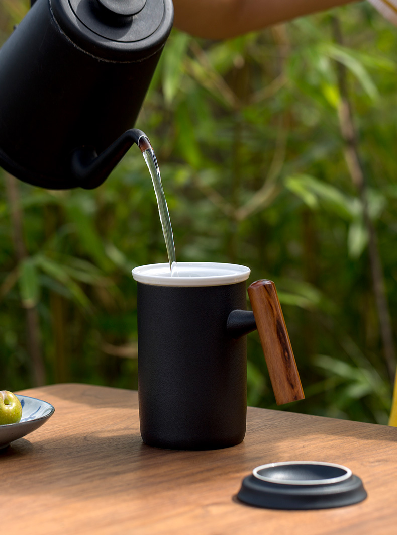 Tang s keller ceramic cup with cover separation of tea ultimately responds a cup of office home large capacity filter cups