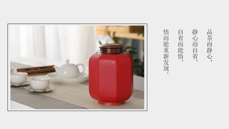 Don difference up large the lantern tea pot aluminum alloy cover sealing ceramic tea storage tanks moistureproof tea warehouse home