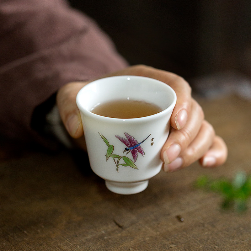Don difference up Chinese ceramic checking sample tea cup single fragrance - smelling cup cup cup master cup home of kung fu tea tea taking