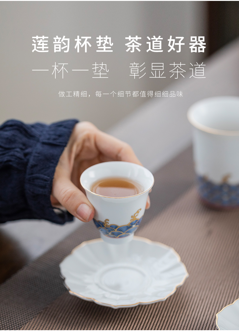 Don difference up colored enamel kung fu tea set grilled ceramic flower master cup single cup tea cup master cup bowl